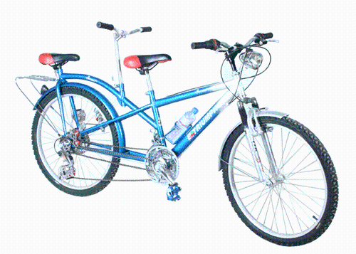 兩人騎自行車,情侶車,